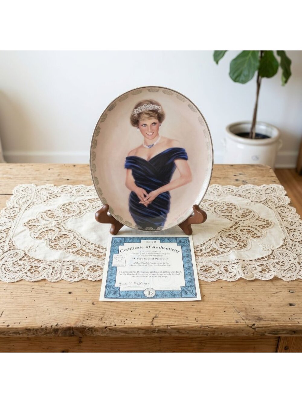 Princess Diana Bradford Exchange Plate A Very Special Princess & COA 8.7"